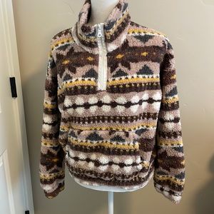 Aerie aztec print sherpa jacket.